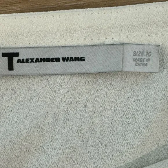 T by Alexander Wang Crepe Cold Shoulder Top - New with Tags - Women's size 10 - Picture 8 of 8